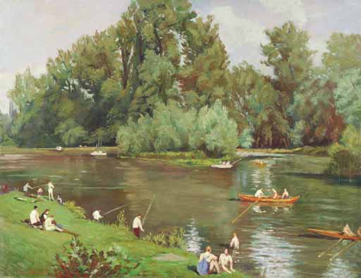 Emile Bernard Au bord de la Marne